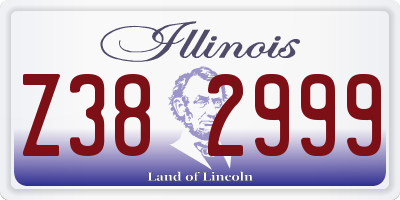 IL license plate Z382999