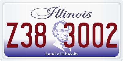 IL license plate Z383002