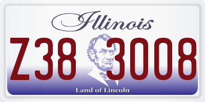 IL license plate Z383008