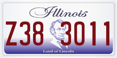 IL license plate Z383011
