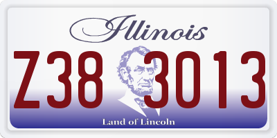 IL license plate Z383013