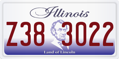 IL license plate Z383022