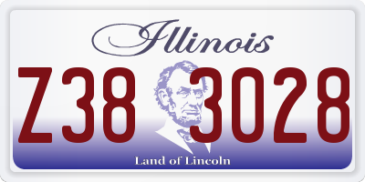 IL license plate Z383028