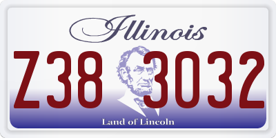 IL license plate Z383032