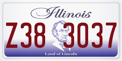 IL license plate Z383037