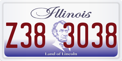 IL license plate Z383038
