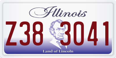 IL license plate Z383041