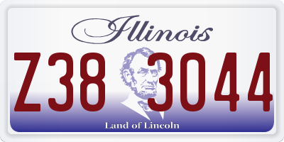 IL license plate Z383044