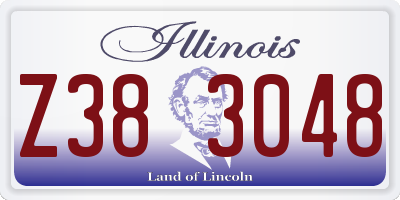 IL license plate Z383048