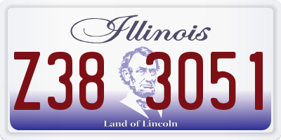 IL license plate Z383051
