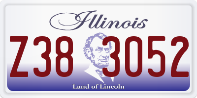 IL license plate Z383052