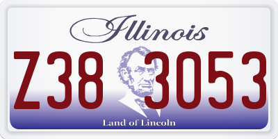 IL license plate Z383053