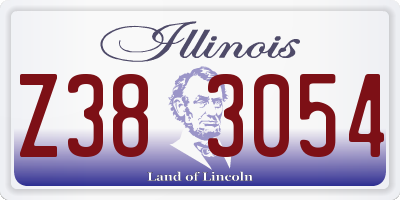 IL license plate Z383054