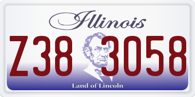 IL license plate Z383058