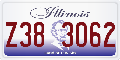 IL license plate Z383062