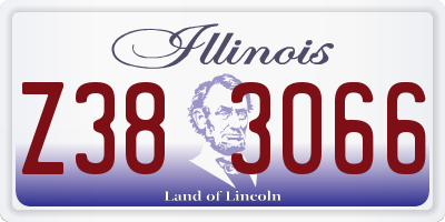 IL license plate Z383066
