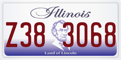 IL license plate Z383068