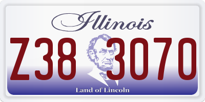 IL license plate Z383070