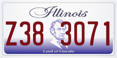 IL license plate Z383071