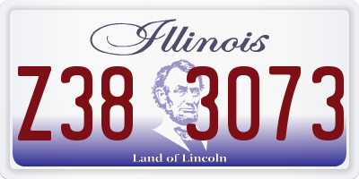 IL license plate Z383073