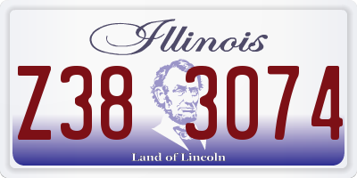IL license plate Z383074