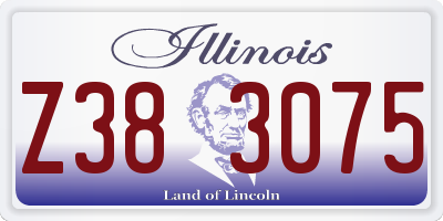 IL license plate Z383075