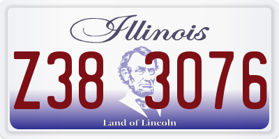 IL license plate Z383076