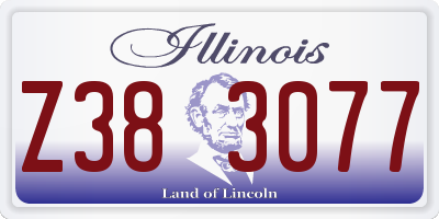 IL license plate Z383077