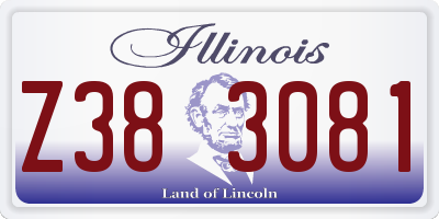 IL license plate Z383081