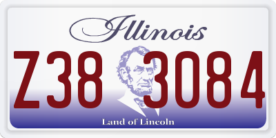 IL license plate Z383084