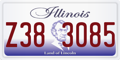 IL license plate Z383085