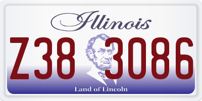 IL license plate Z383086