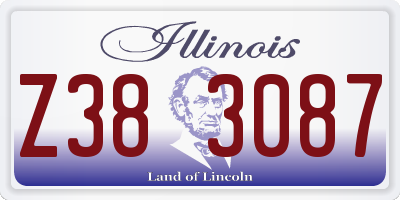 IL license plate Z383087