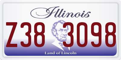IL license plate Z383098
