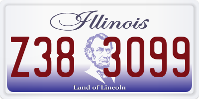 IL license plate Z383099