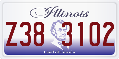 IL license plate Z383102