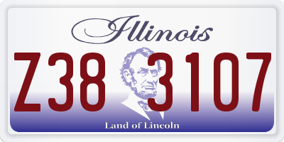 IL license plate Z383107