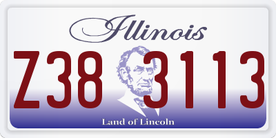 IL license plate Z383113