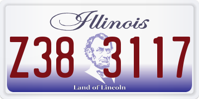 IL license plate Z383117