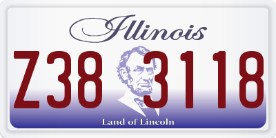 IL license plate Z383118