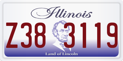 IL license plate Z383119