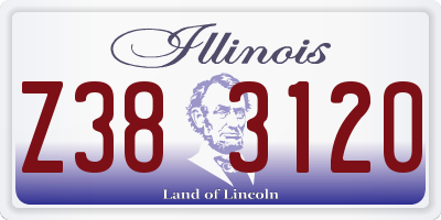 IL license plate Z383120