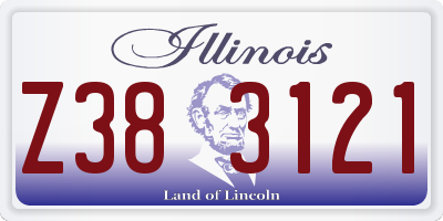IL license plate Z383121