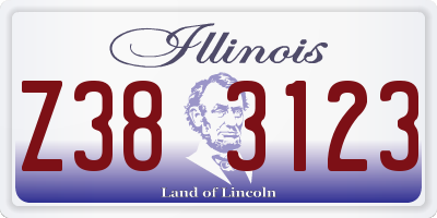 IL license plate Z383123