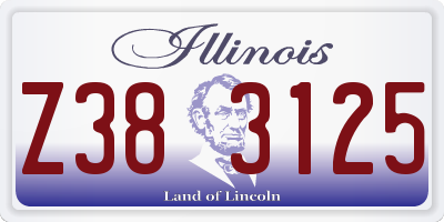 IL license plate Z383125