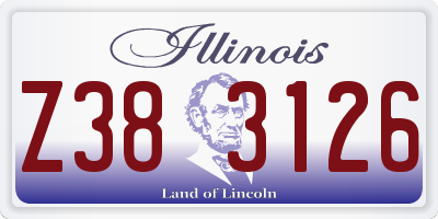 IL license plate Z383126