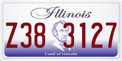 IL license plate Z383127