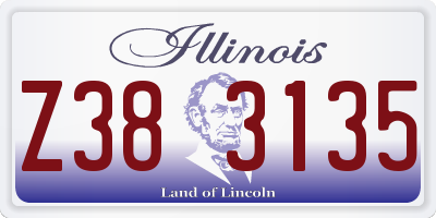 IL license plate Z383135