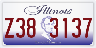 IL license plate Z383137