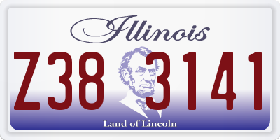 IL license plate Z383141